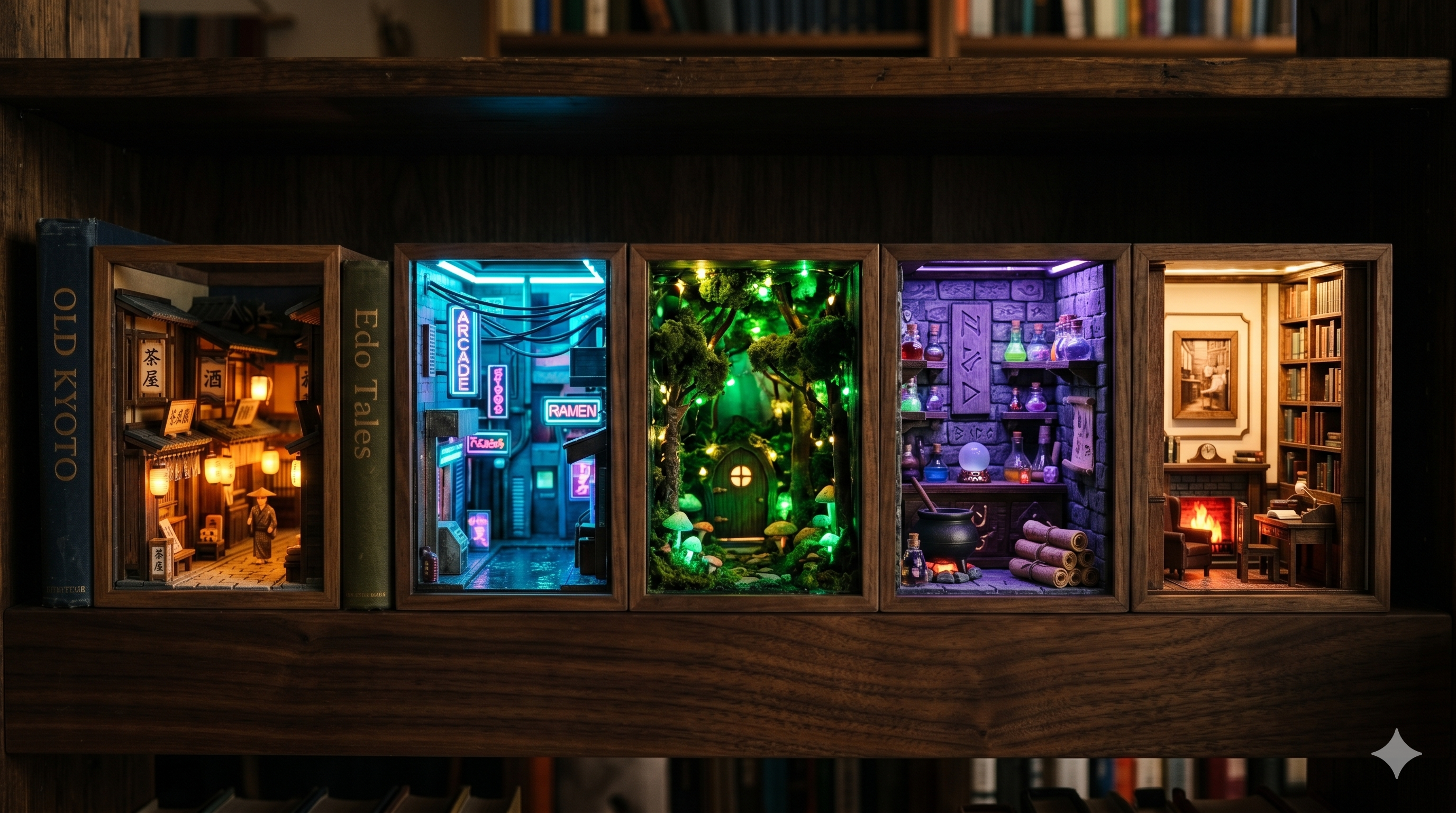 Book Nook Ideas — 15 Stunning Miniature Shelf Inserts to Transform Your Bookshelf