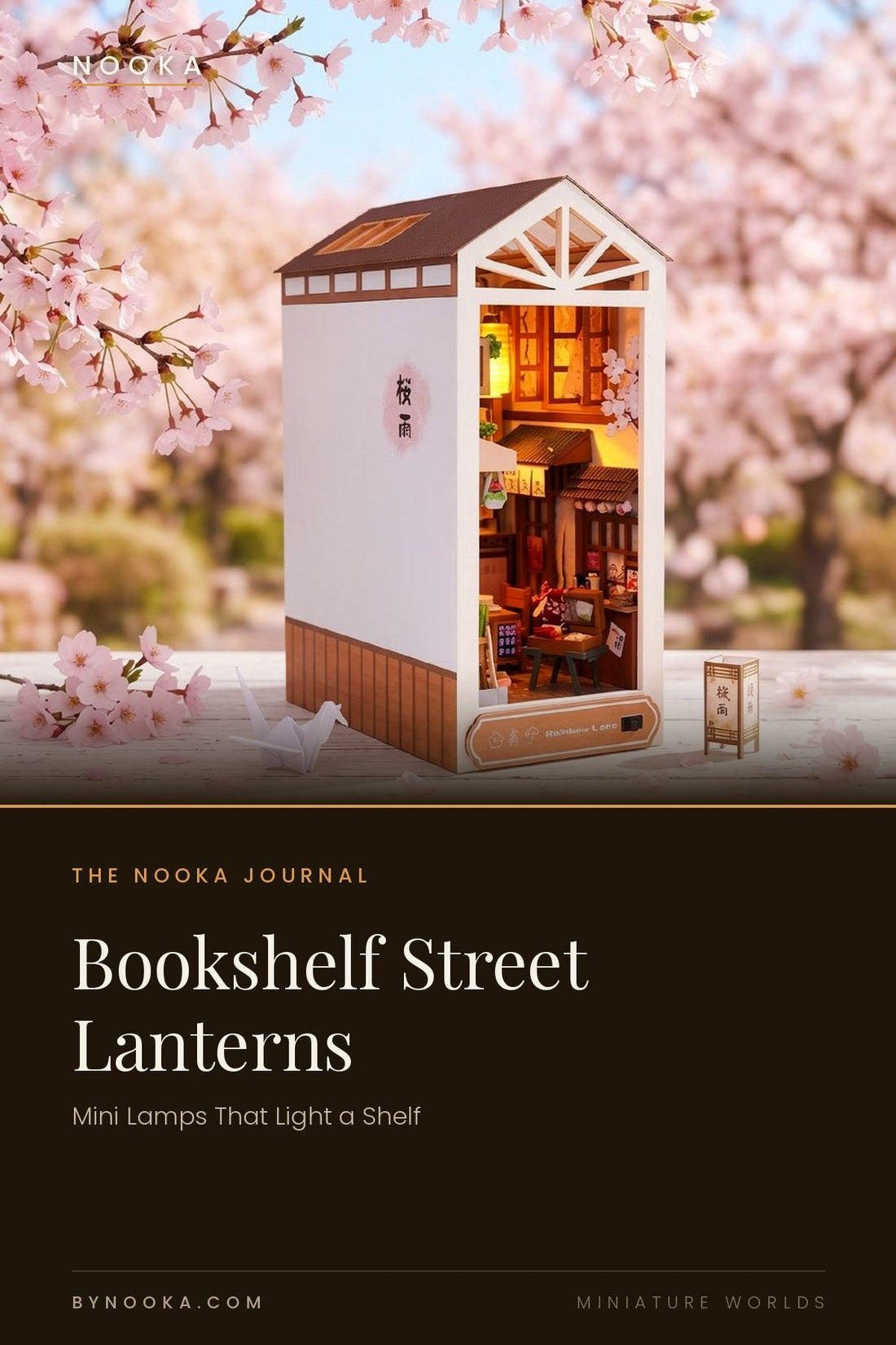 Bookshelf Street Lanterns: Mini Lamps That Light a Shelf - NOOKA
