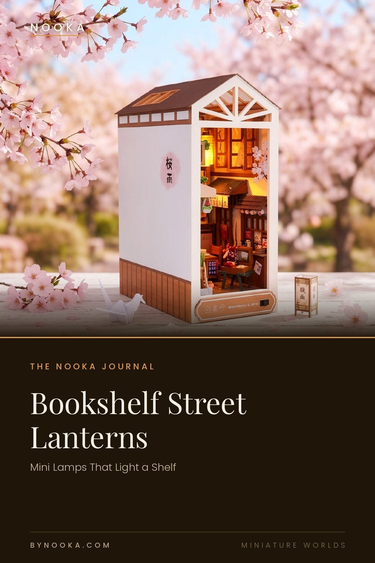 Bookshelf Street Lanterns: Mini Lamps That Light a Shelf - NOOKA
