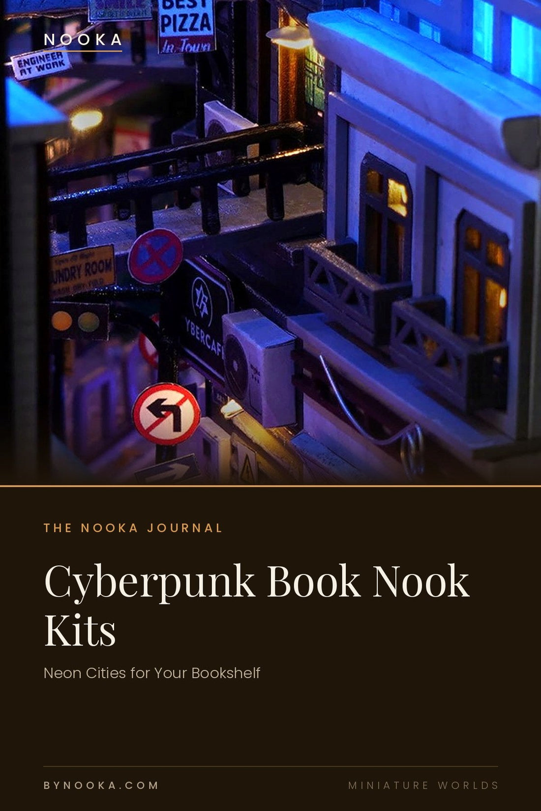 Cyberpunk Book Nook Kits: Neon Cities for Your Bookshelf - NOOKA