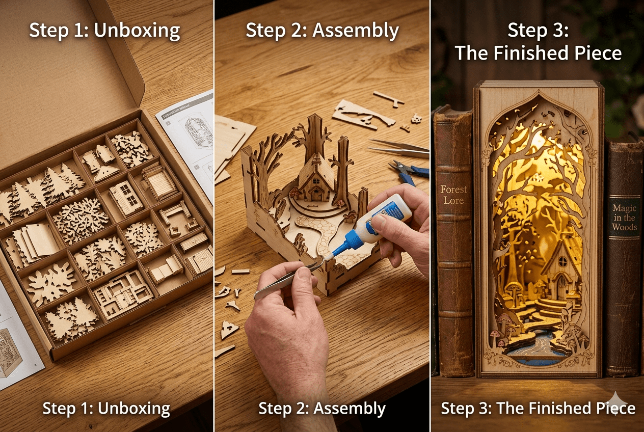 How to Build a Book Nook Kit — Step by Step Guide for Beginners - NOOKA | Book Nook Kits