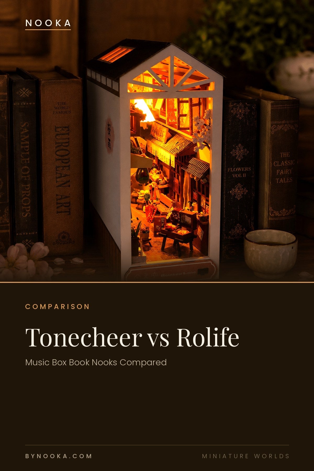 Tonecheer vs Rolife: Music Box Book Nooks Compared - NOOKA