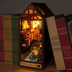 Gift for book lovers – European fairy tale book nook kit with warm LED lights ships from US