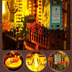 Beginner book nook kit step by step – European cobblestone street miniature assembly with illustrated instructions