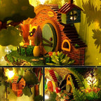 DIY enchanted forest miniature kit for adults – firefly LED string lights and signature glass dome