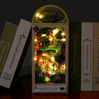 Firefly Forest Book Nook Kit – DIY miniature enchanted forest shelf insert with LED lights | NOOKA