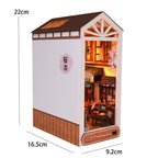 Gift for book lovers – Japanese sakura book nook kit with warm golden LED lighting